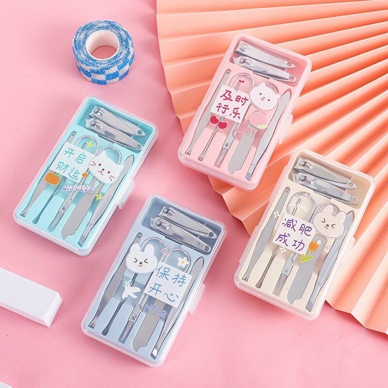 Bộ dụng cụ làm móng 7 chi tiết bằng thép không rỉ, Dụng cụ làm móng