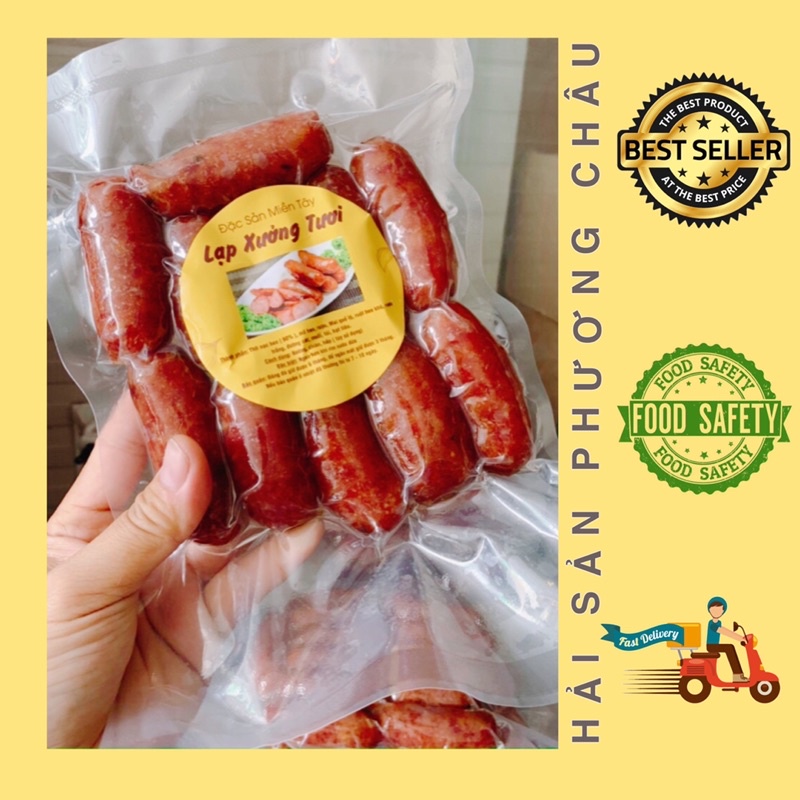 [HỎA TỐC SG] Lạp xưởng tươi và lạp xưởng tươi trứng muối Cai Lậy đặc biệt nạc ít mỡ thơm ngon 500g
