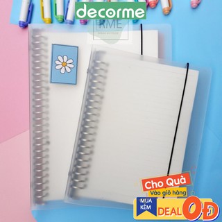 Full set sổ còng a4 b5 a5 bìa còng TRẮNG kèm giấy và tab phân trang phụ kiện vpp Decorme