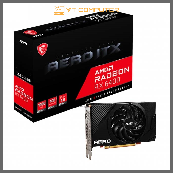 Card Màn Hình RX 6400 / 4Gb / MSI / 1 Fan / Bảo Hành 36 Tháng