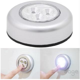 Đèn LED Dán Tường 3 Bóng (Bạc) Tặng 01 Nút Ổ Bịt Điện An Toàn Cho Bé 739