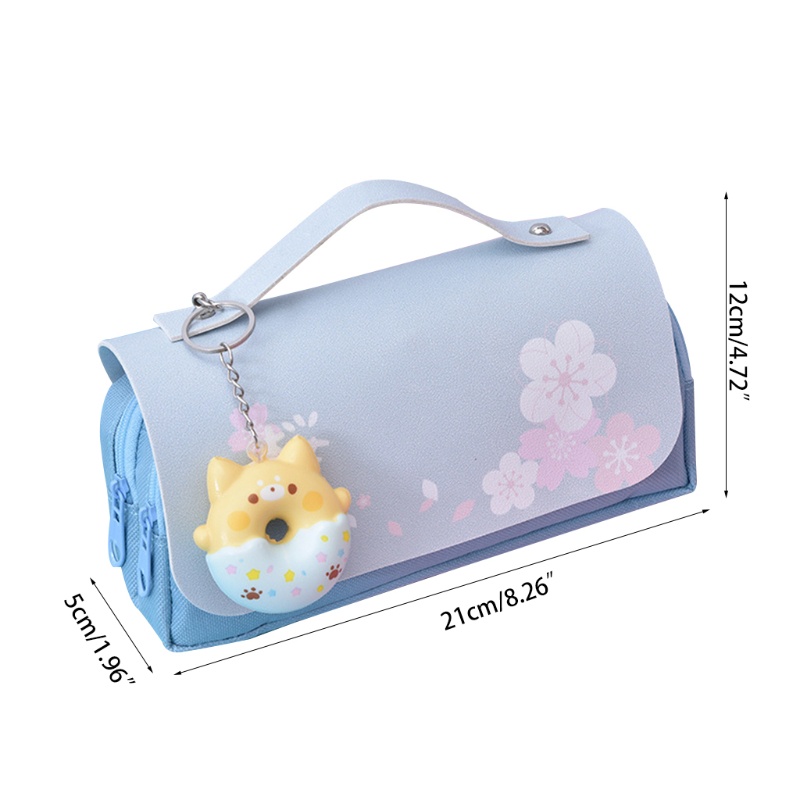 Túi Đựng Bút 3 Ngăn Sức Chứa Lớn Có Khóa Kéo Tiện Dụng Cho Bé