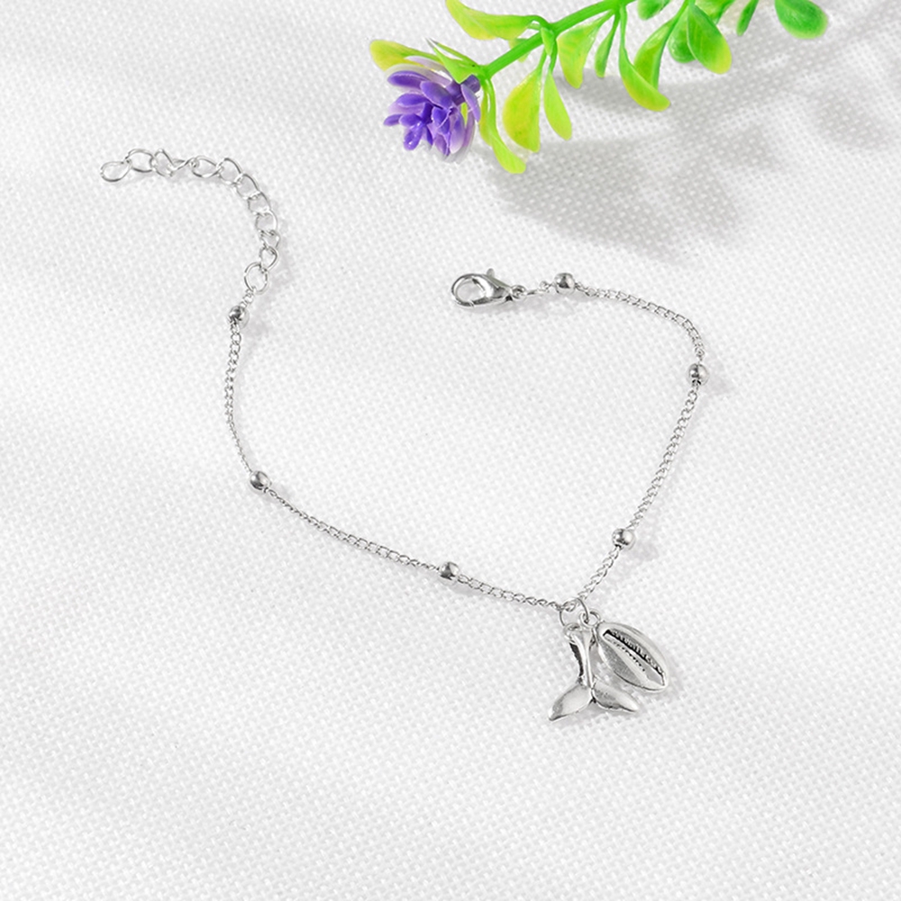 Bộ 5 vòng tay thời trang Bohemia điều chỉnh được mặt hình trái tim/thánh giá/vỏ sò biển