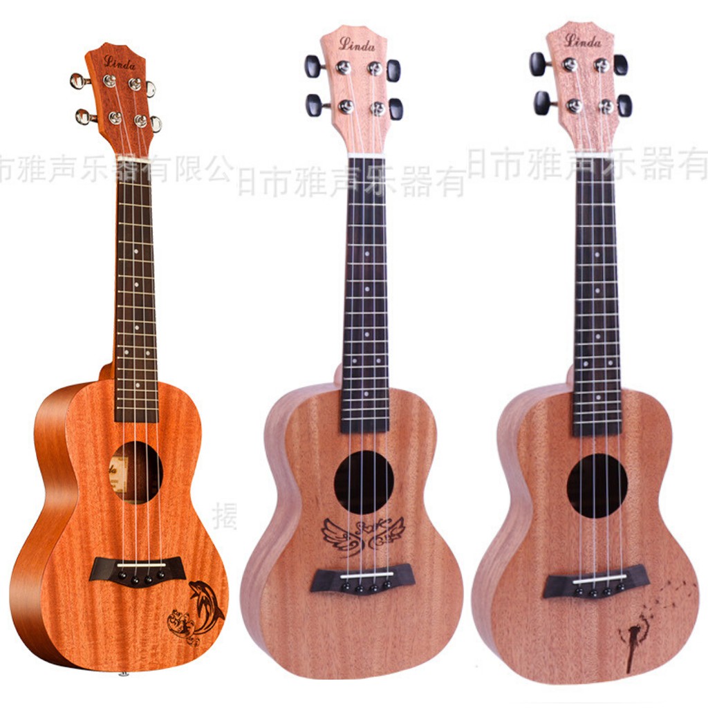 Đàn ukulele 23 inch Ukulele concert full phụ kiện Full gỗ mahogany hồng đào Bắc phi