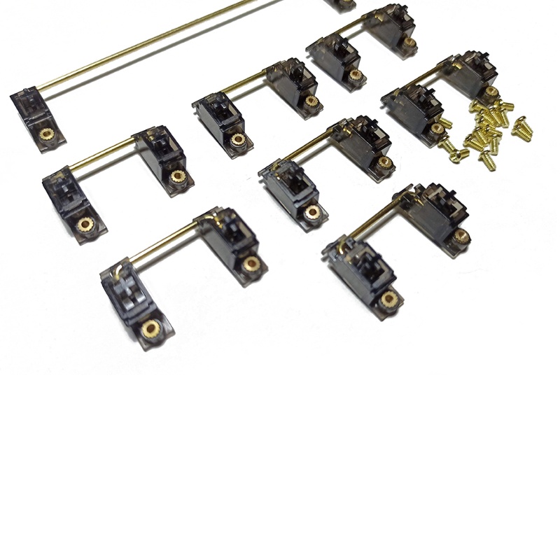 Bộ Ổn Định Bàn Phím PCBs Dây Vàng Đen Trong Suốt Thiết Kế Đặc Biệt