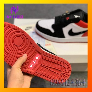 Giày sneaker đen đỏ, giày thể thao đen đỏ cổ thấp