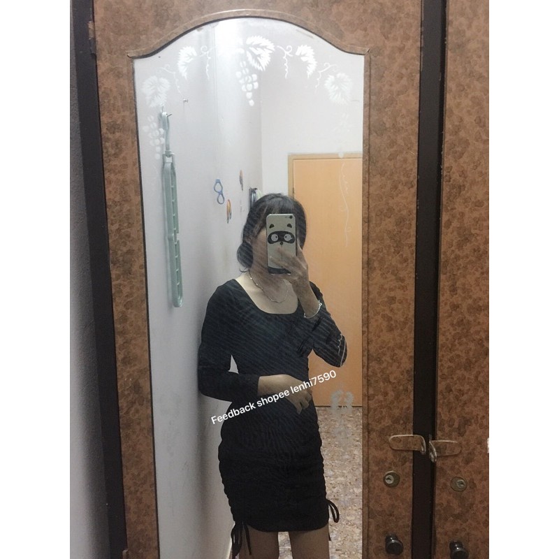 ĐẦM DỰ TIỆC BODY ÔM TAY DÀI NHÚN NGỰC NHÚN EO GIÁ RẺ