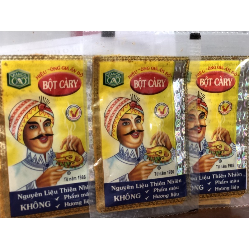 [Giá sỉ - freeship] Combo 3 gói Bột cà ri hiệu Ông Già Ấn Độ 3.5g - Curry Powder