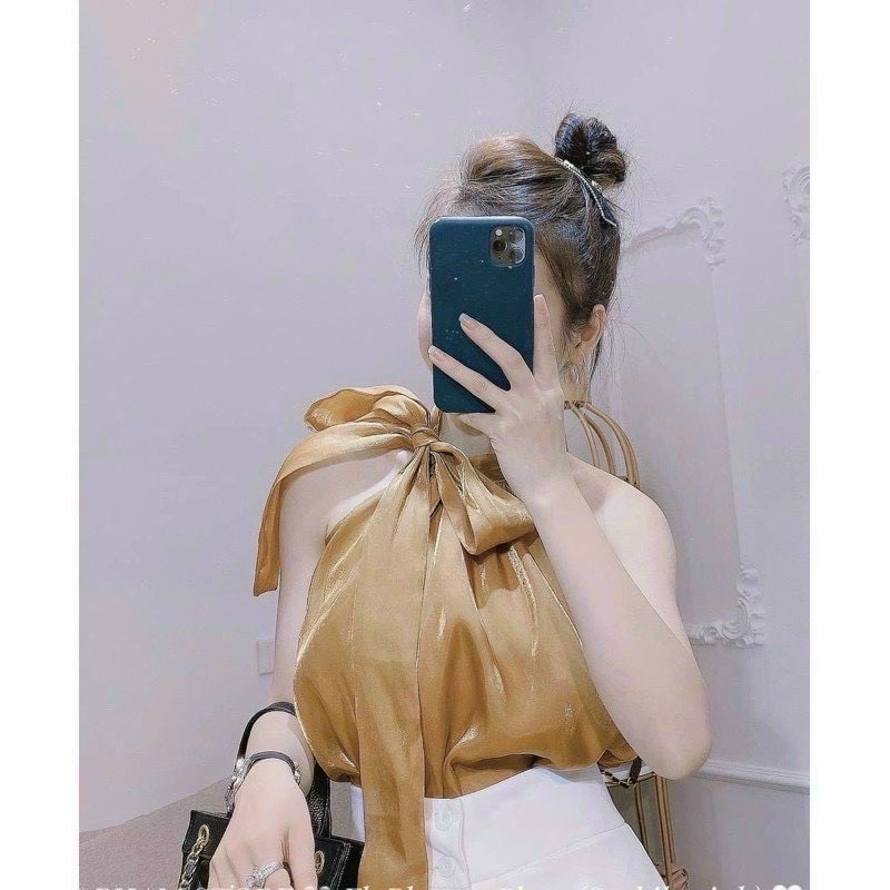 Áo Cổ Yếm Voan Óng Cao Cấp Hương Quỳnh Bigsize