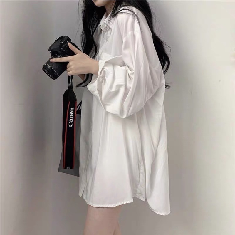 Áo sơ mi dài OVERSIZE thiết kế ulzzang Hàn Quốc