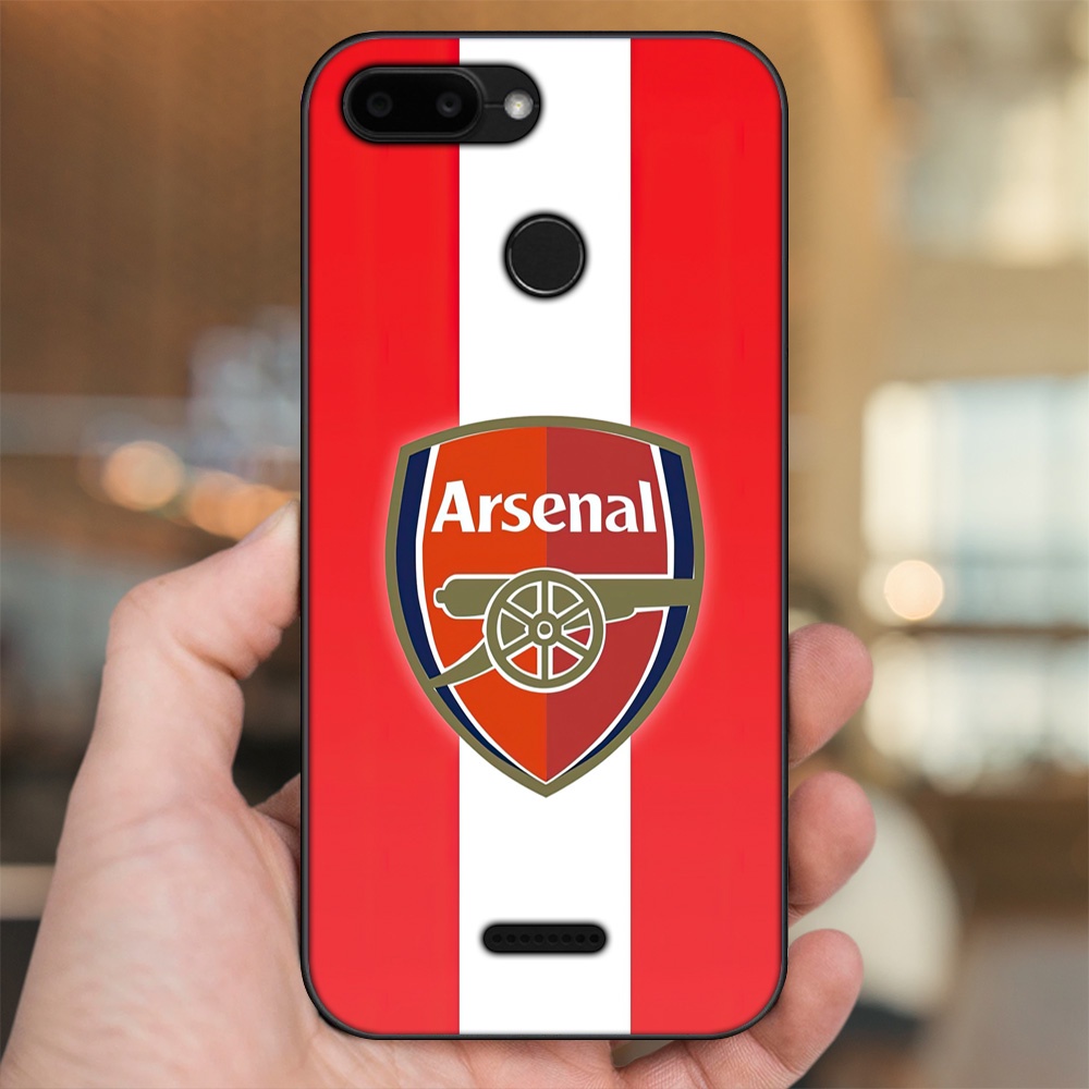 Ốp lưng Xiaomi Redmi 6 viền đen in hình Arsenal FC