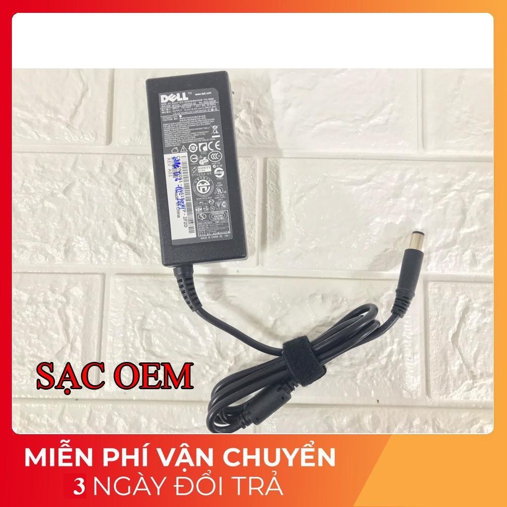 Sạc Laptop Dell 19.5V - 3.34A - 65W Chân kim to chính hãng dành cho dell 4110 4010 2421 2420 3450 4050 3521