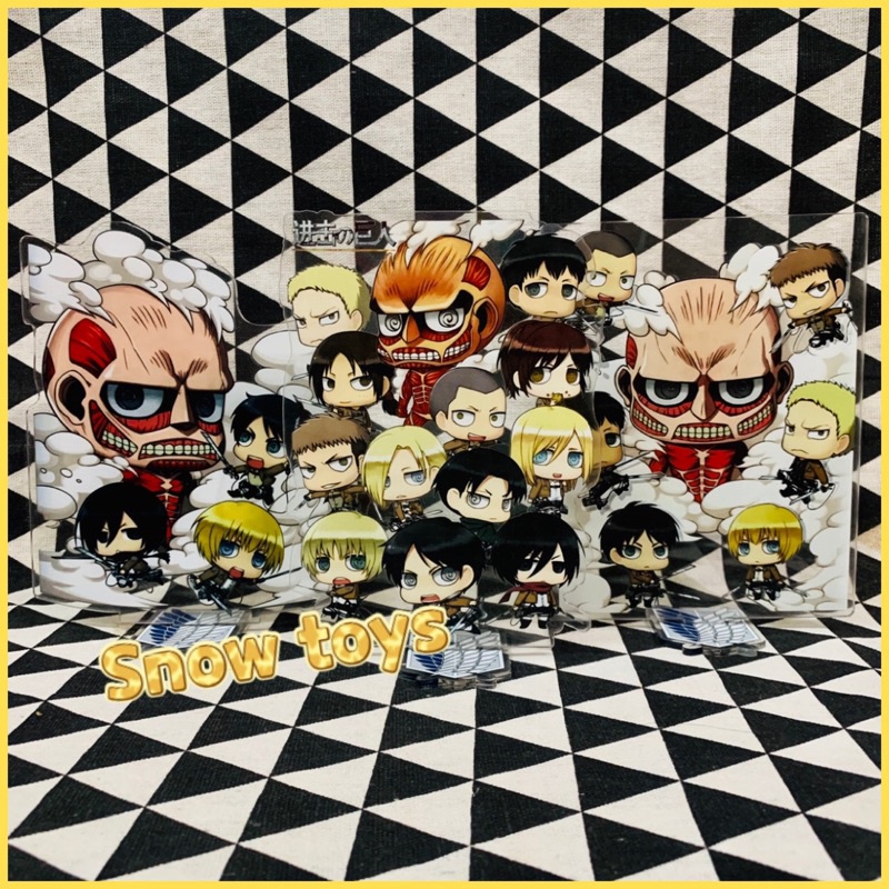 Mô Hình Tượng Standee Acrylic Mica 2 mặt - Attack On Titan - Eren Mikasa Armin Erwin Levi Hange Bertolt Annie Reiner AOT