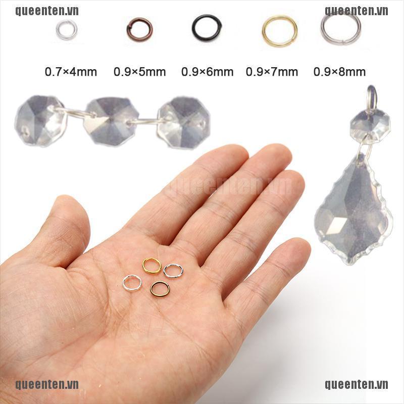 100pcs Open Jump Rings Connector Jewelry Split Rings Accessory 4/5/6/7/8MM QUVN