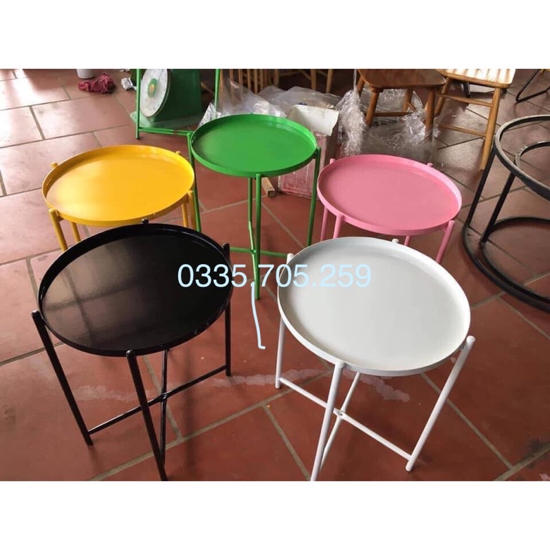 Bàn xếp cà phê trà tranh Khung Sắt Gấp Gọn cho quán Trà Chanh, Cafe,quán nước Vỉa hè- Bàn GLADOM