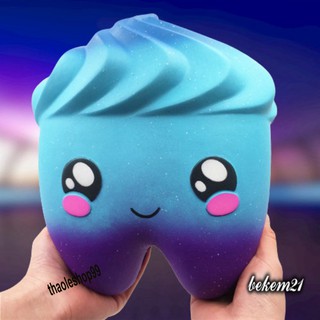 ĐỒ CHƠI SQUISHY HÌNH CÁI RĂNG SÂU KHỔNG LỒ MÀU XANH GALAXY CHÍNH HÃNG SIÊU DỄ THƯƠNG
