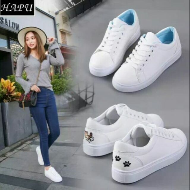 Giày sneaker mèo thêu giá rẻ