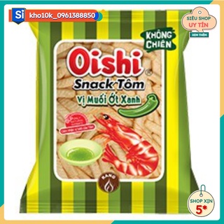 1 gói bim bim Snack Tôm Cay Vị Muối Ớt Xanh 40g