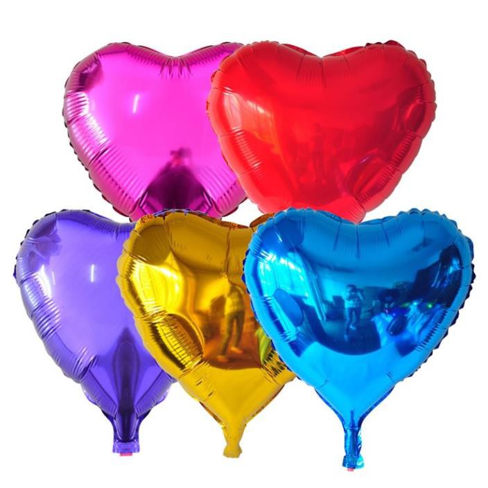 Bóng trái❤️tim tráng nhôm  nhiều mầu