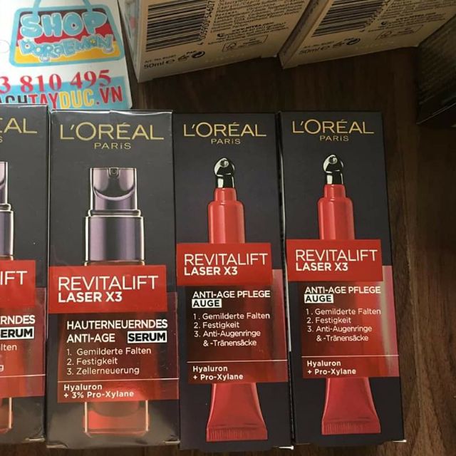 Kem dưỡng mắt Loreal laser X3 hàng nội địa Đức