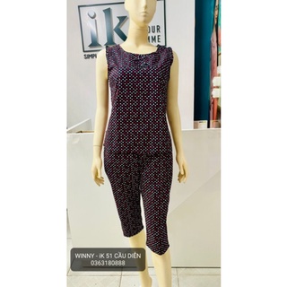 [WONNER - 3205S] BỘ COTTON THÔ SÁT NÁCH QUẦN LỬNG