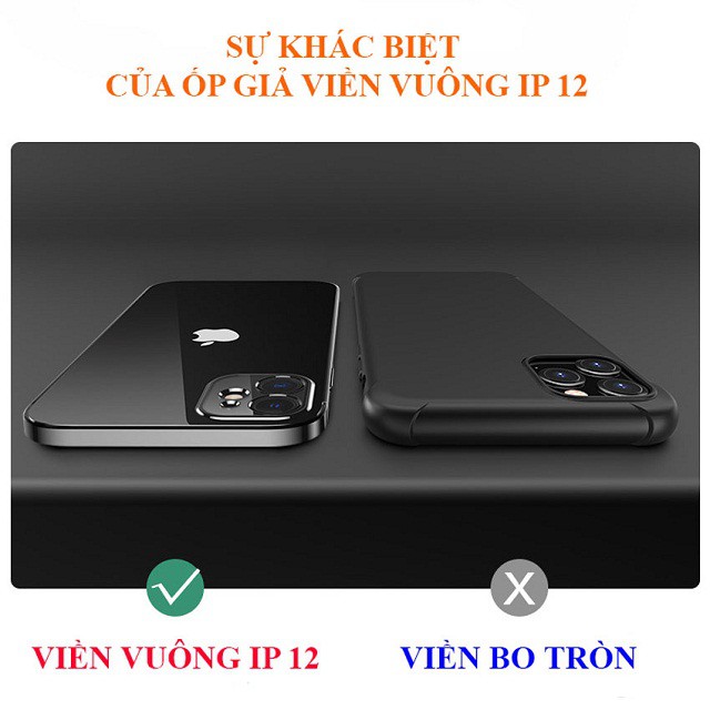 Ốp iphone - Ốp Lưng Trong Dẻo Viền Vuông Mạ Màu cho Ip 7/8/7plus/8plus/X/Xs//Xs Max/11/11 Pro max/ 12/12 Pro Max đẹp