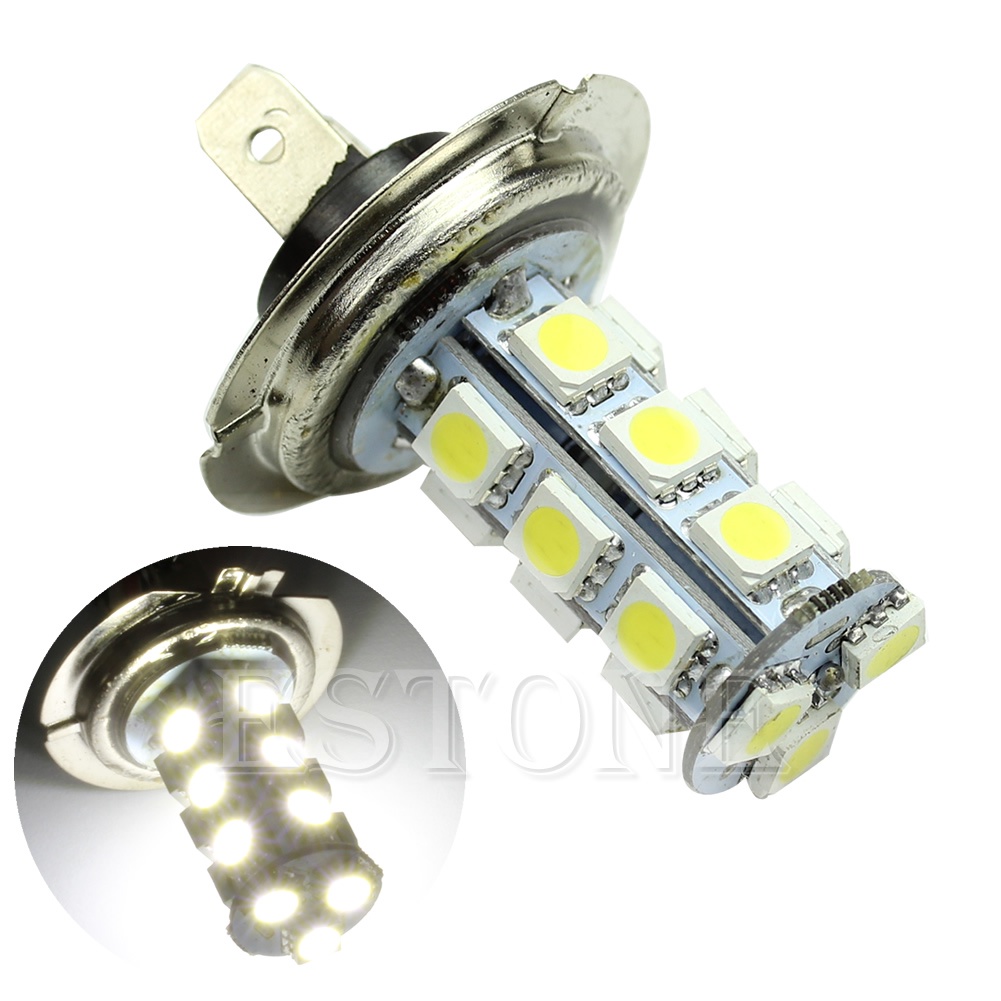 Bóng Đèn Pha LED Halogen DC12V H7 5050 18 Công Suất Cao Chuyên Dụng Cho Xe Hơi / Xe Máy