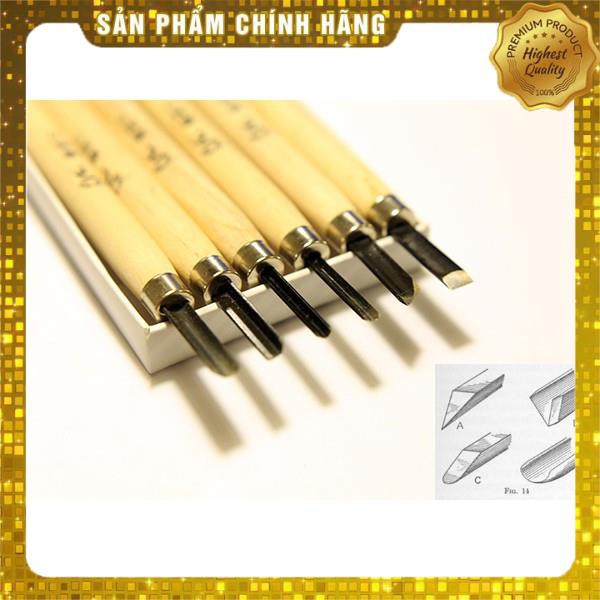 BỘ DAO KHẮC GỖ CÁN GỖ