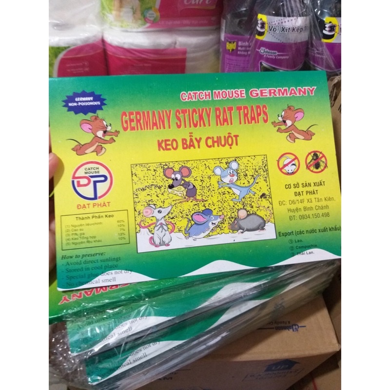 Keo dính chuột Siêu Dính (có mồi) _Miếng keo dán chuột_Miếng bẫy chuột_ Tee &amp; Mee