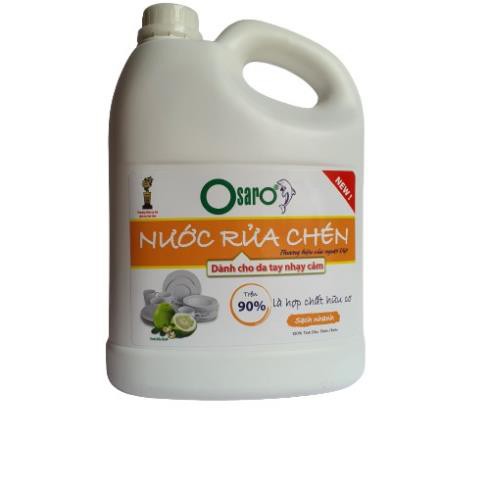 Nước Rửa Chén Siêu Tốc, Nước Rửa Bát Siêu Tốc Sinh Học OSARO, Thành Phần Hữu Cơ 100% 3,8L, Thân Thiện Với Môi Trường