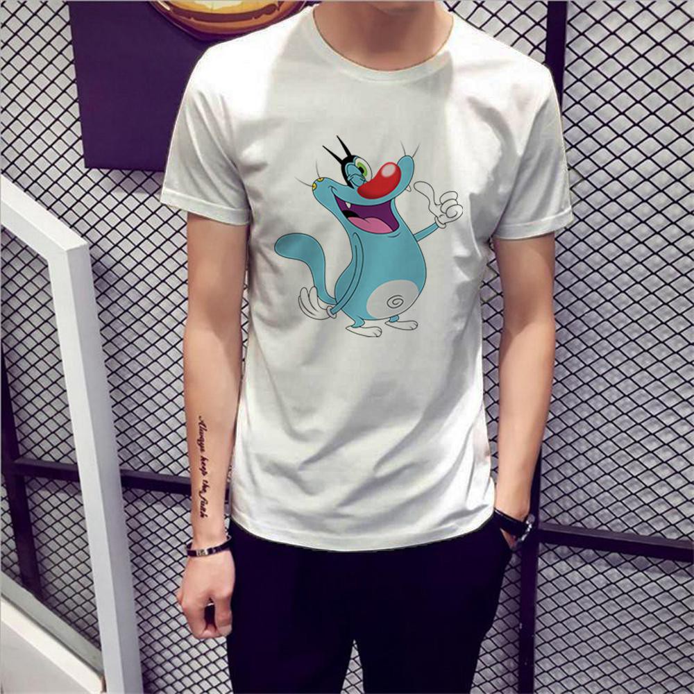 Áo thun Nam in hình Oggy và những chú gián- Oggy - Cotton Thun Phong Cách Cá Tính - Cực Chất Và Đẹp