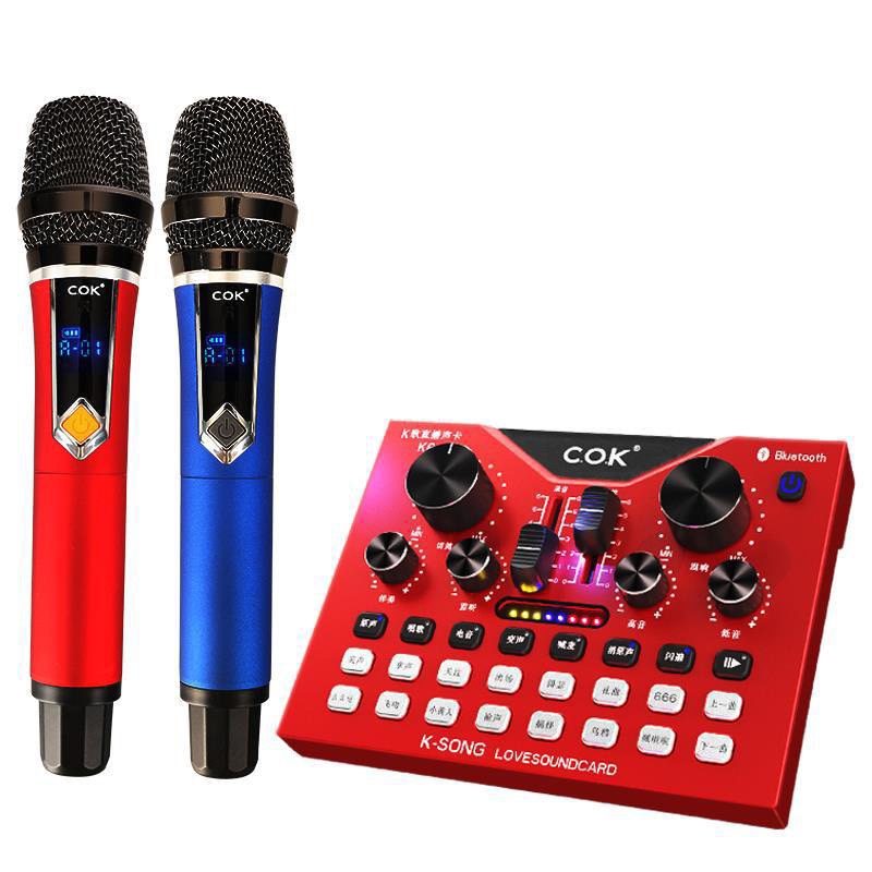 Mixer ZANSONG K18 – Mixer Kiêm Soundcard Cùng 2 Micro Karaoke Thu Âm Chuyên Nghiệp