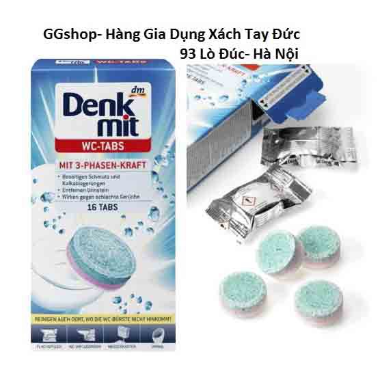 VIÊN TẨY BỒN CẦU HÀNG GIA DỤNG ĐỨC - DENKMIT, hộp 16 viên