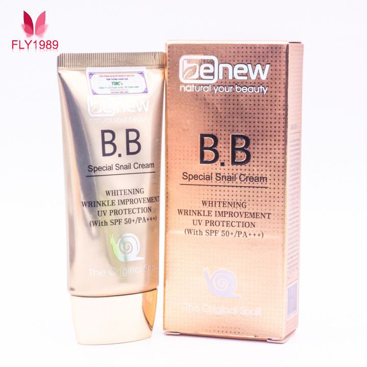 Kem nền BB che khuyết điểm kiềm dầu lâu trôi Benew Special Snail 50ml