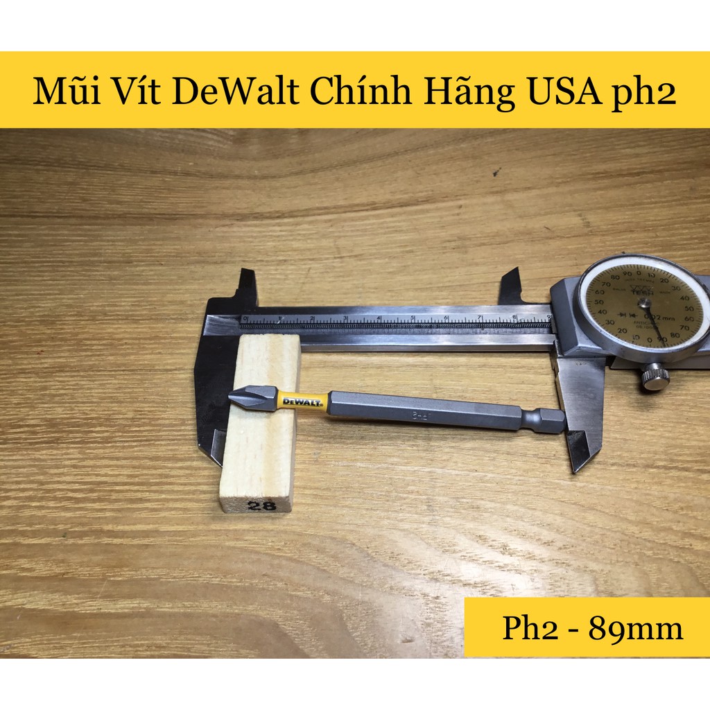 Mũi Vít máy khoan pin DeWalt Ph2 89mm