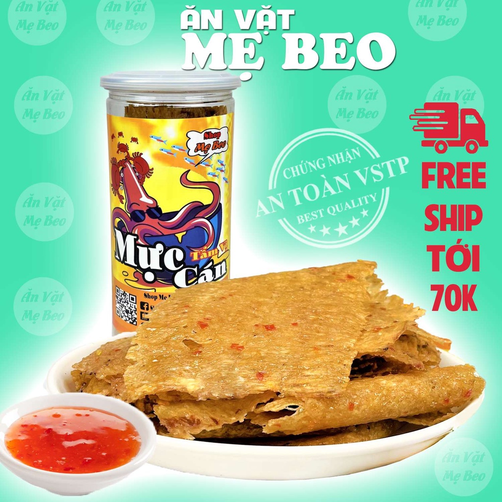 Mực Cán Tẩm Gia Vị 300gr Shop Mẹ Beo