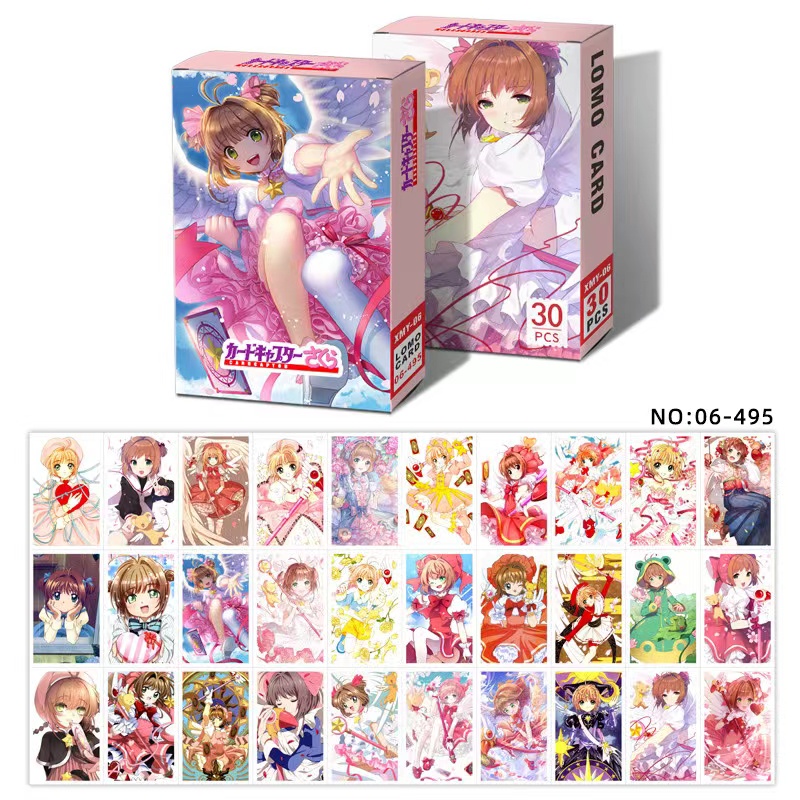 30 cái / hộp thẻ lomo photocard genshin/attack on titan/jujutsu kaisen/sailor moon