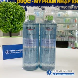 Sữa rửa mặt dành cho da nhạy cảm Eucerin DermatoCLEAN [HYALURON] Cleansing Gel 200ml