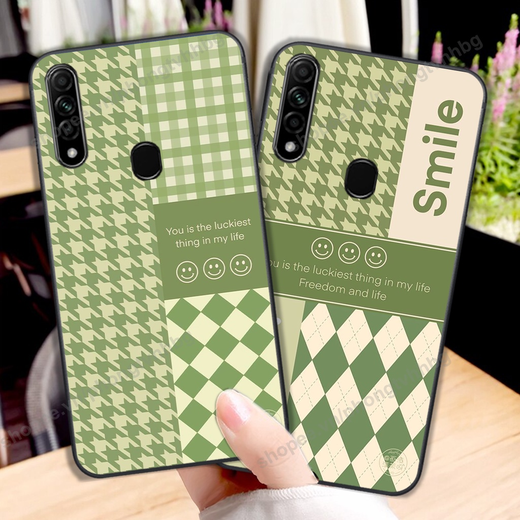 Ốp lưng Oppo A31 2020 / A8 trái tim gấu thể thao , smile mặt cười cực cute