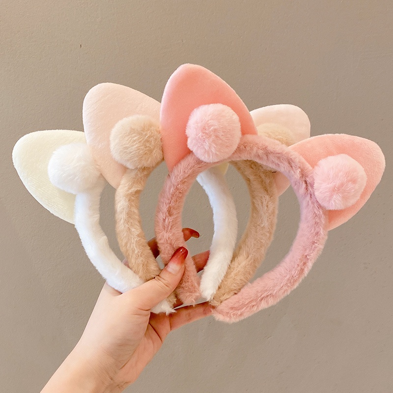 Băng đô cài tóc rửa mặt Vải Bông Chống Trượt Kiểu Hàn Quốc Dễ Thương Cho Nữ