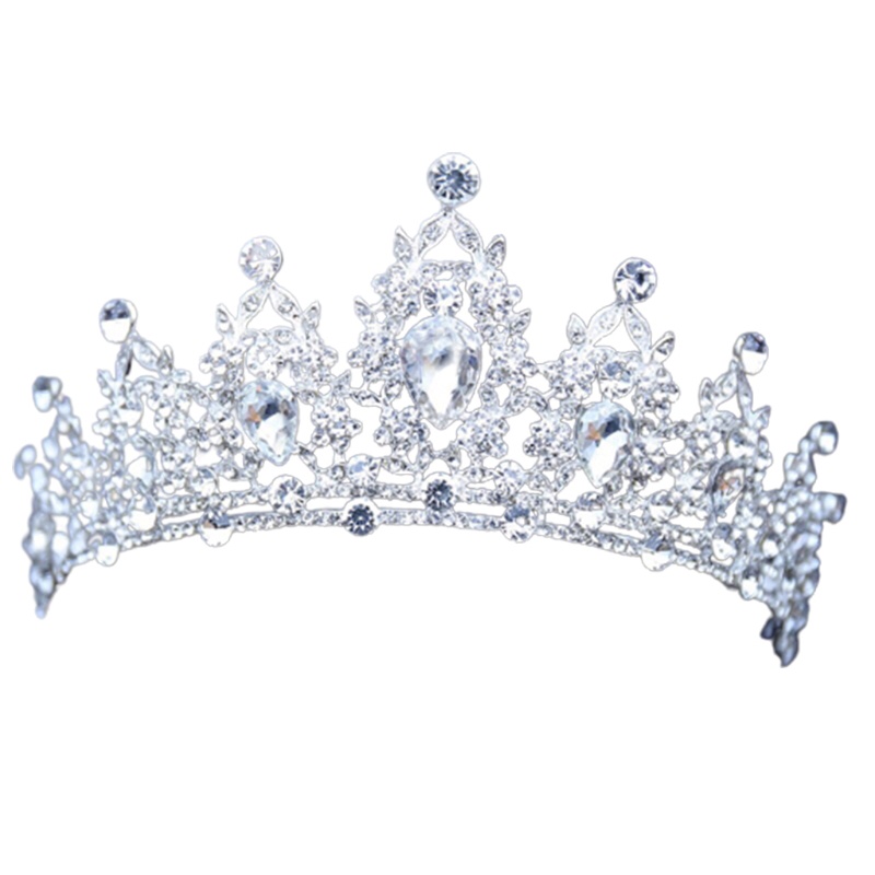 Flgo Vương Miện Cô Dâu Đính Đá Lấp Lánh Phong Cách Baroque Thanh Lịch