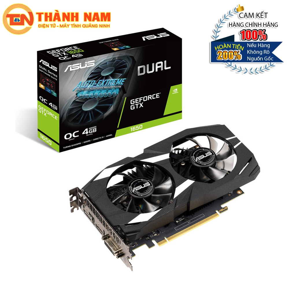 _Card màn hình ASUS GeForce GTX 1650 4GB GDDR5 DUAL OC (DUAL-GTX1650-O4G)