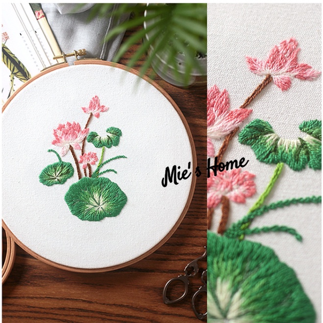 Kit thêu tay - DIY Bộ nguyên liệu thêu tranh HOA  XUÂN / MIE HANDMADE