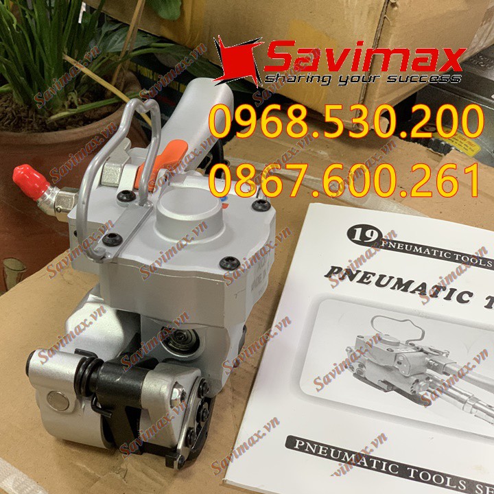 Máy đóng đai nhựa khí nén hàn nhiệt Savimax XQD-19 cho hộ kinh doanh gia đình