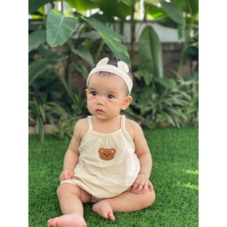 Set bộ xô Muslin 2 dây gấu nhiều mẫu. sản phẩm may thủ công _hình thật shop tự chụp )