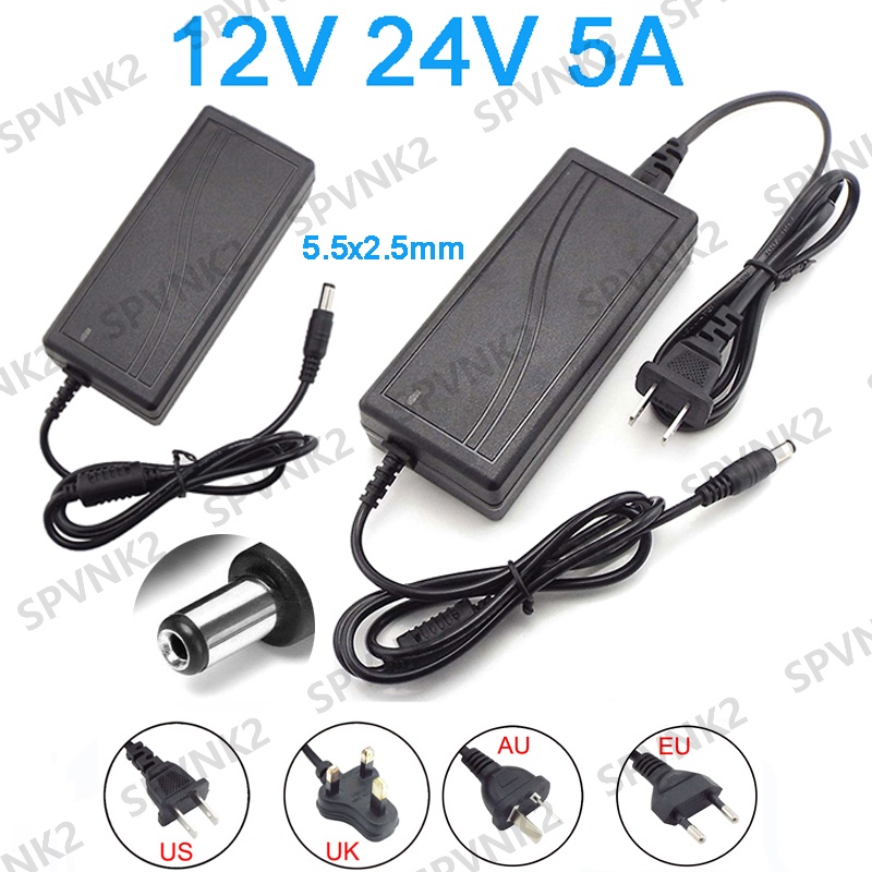 Bộ Chuyển Đổi Nguồn Điện AC 100-240V DC 12V 5A 24V 5A Cho Dây Đèn LED VNK2