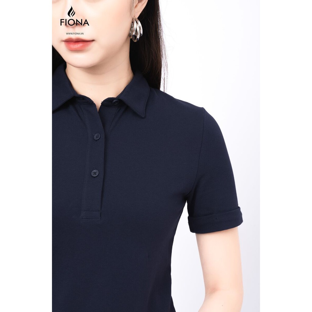 Áo thun nữ, bổ trụ mở khuy thân trước cửa tay lơ vê - F521183 [FIONA]