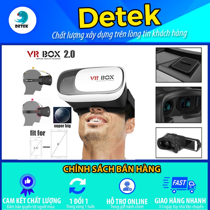 Kính xem phim 3d VR Box mẫu 2 phù hợp cho điện thoại từ 5.5 inch trở xuống