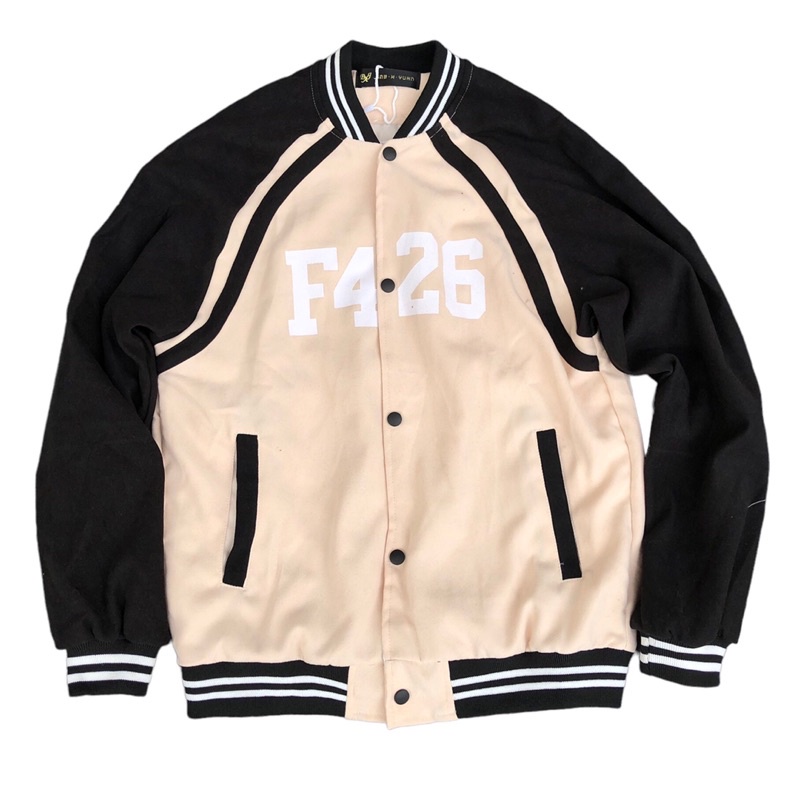 Áo bomber nữ hai lớp chất liệu Nhung tăm F4