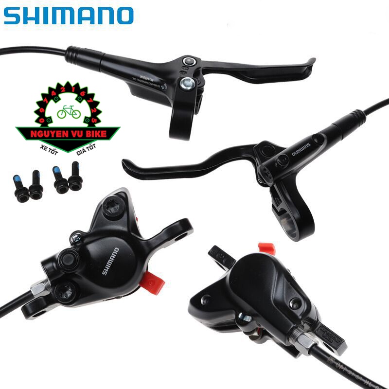 Phanh xe đạp, phanh dầu xe đạp Shimano MT200 chính hãng